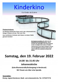 Einladung zum Kinderkino Februar 2022